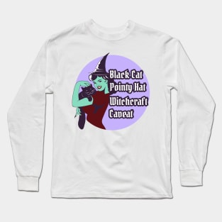 Basic Witch with Black cat Long Sleeve T-Shirt